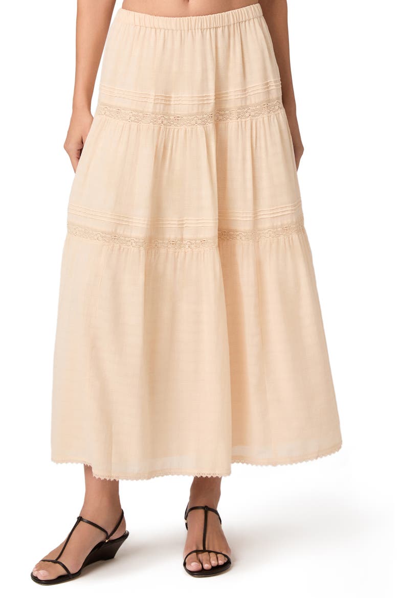 Andres Tiered Maxi Skirt, Main, color, LIGHT PEACH