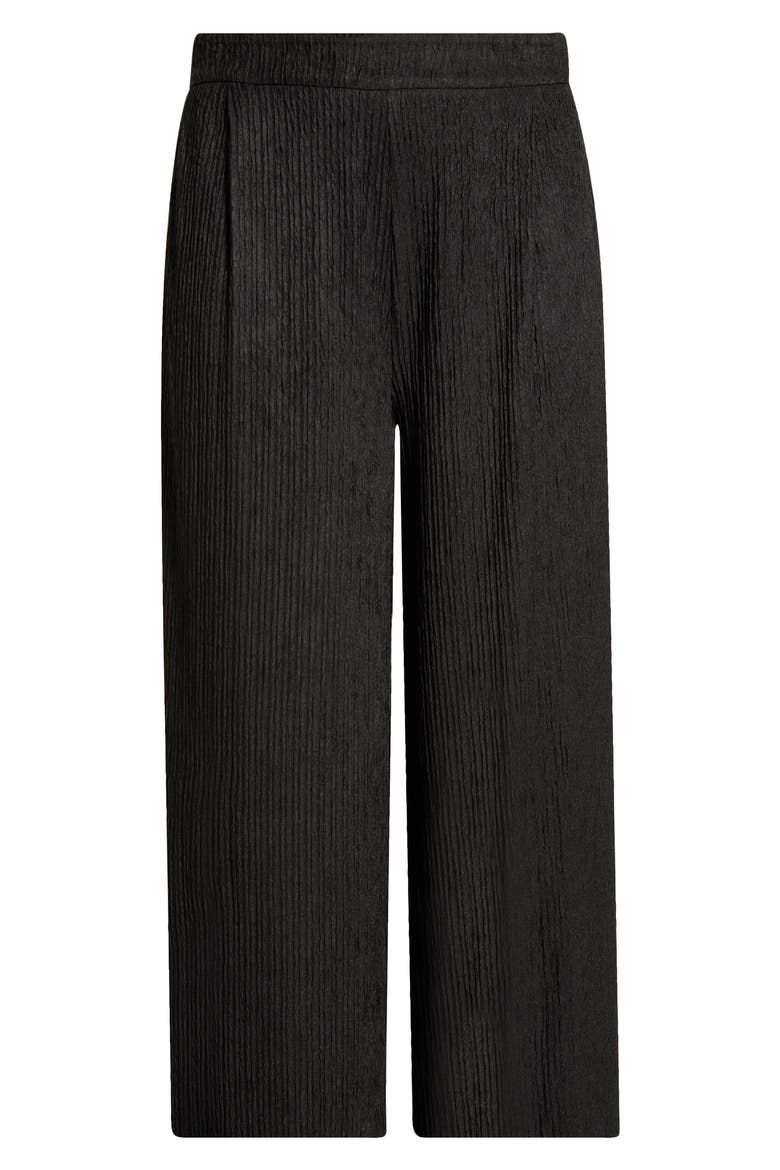 Noelia Crinkled High Waist Ankle Wide Legs, Alternate, color, BLACK