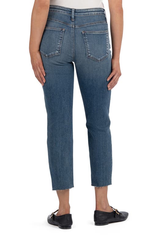 Kut From The Kloth Rachel High Waist Raw Hem Crop Mom Jeans In Braveness