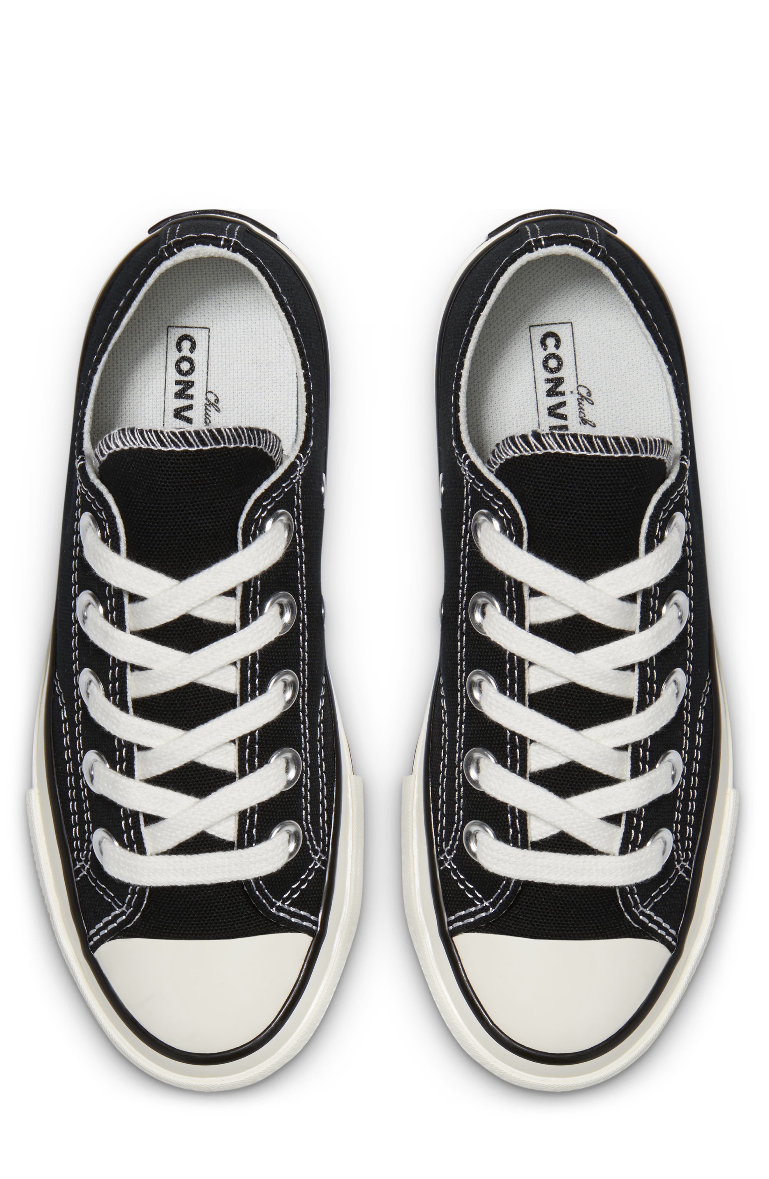 Converse Kids' Chuck Taylor<sup>®</sup> All Star<sup>®</sup> 70 Oxford Sneaker, Alternate, color, Black/ Black/ Egret