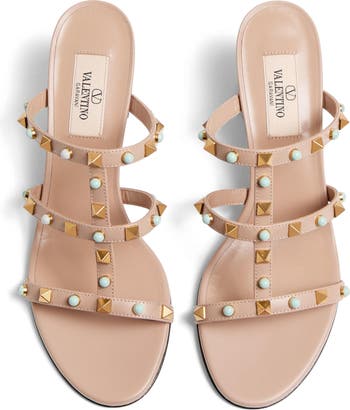Rockstud Flat Sandals Valentino Rockstud Slides Womens