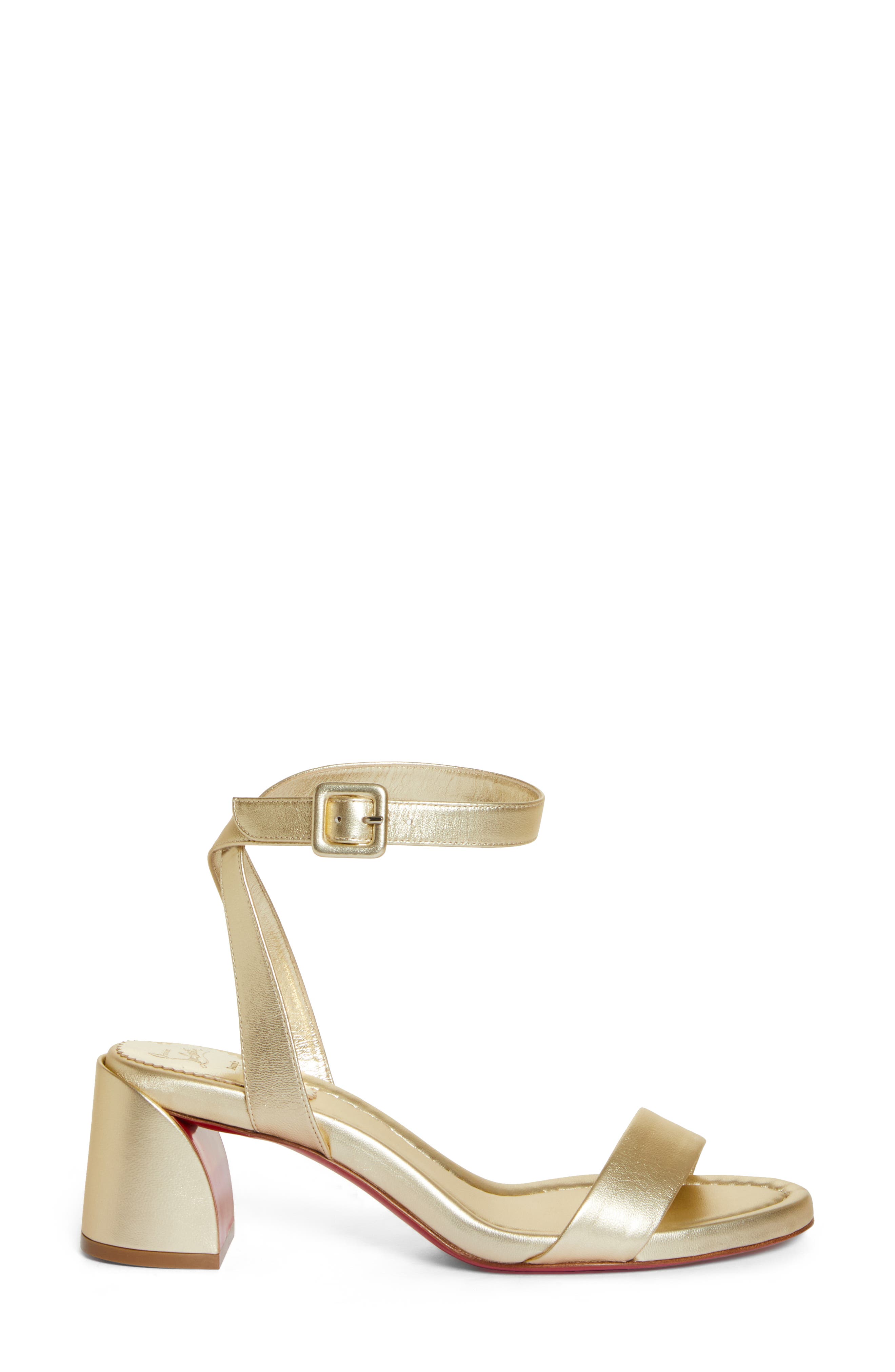 Christian Louboutin Miss Sabina Metallic Sandal, Alternate, color, 