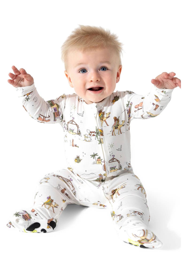 Baby Yuletide Convertible Footie, Alternate, color, Yuletide