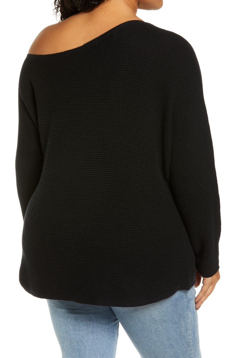 Treasure & Bond One-Shoulder Thermal Knit Sweater, Alternate, color,
