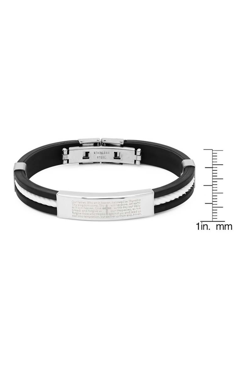 Men's Lord's Prayer ID Bracelet, Alternate, color, BLACK/ GOLD