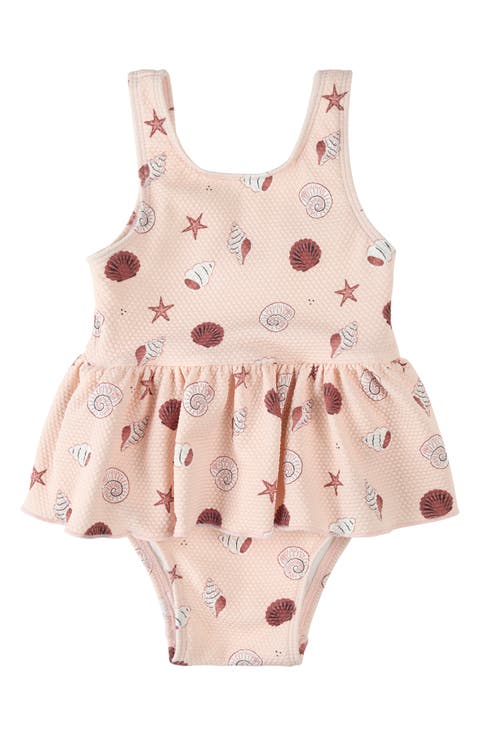 Shell Print Skirted One-Piece Swimsuit (Baby)