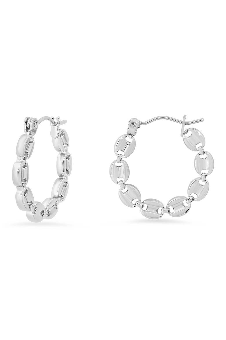 Mariner Hoop Earrings, Main, color, SILVER
