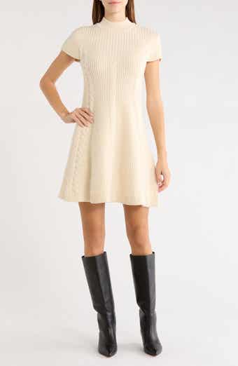 Freya Cable Stitch Mock Neck Minidress