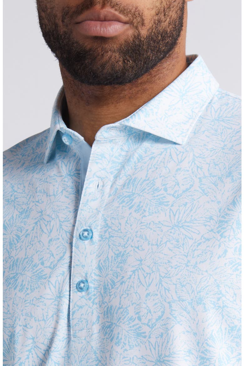 Hideaway Floral PREP-FORMANCE Polo, Alternate, color, PERMAFROST