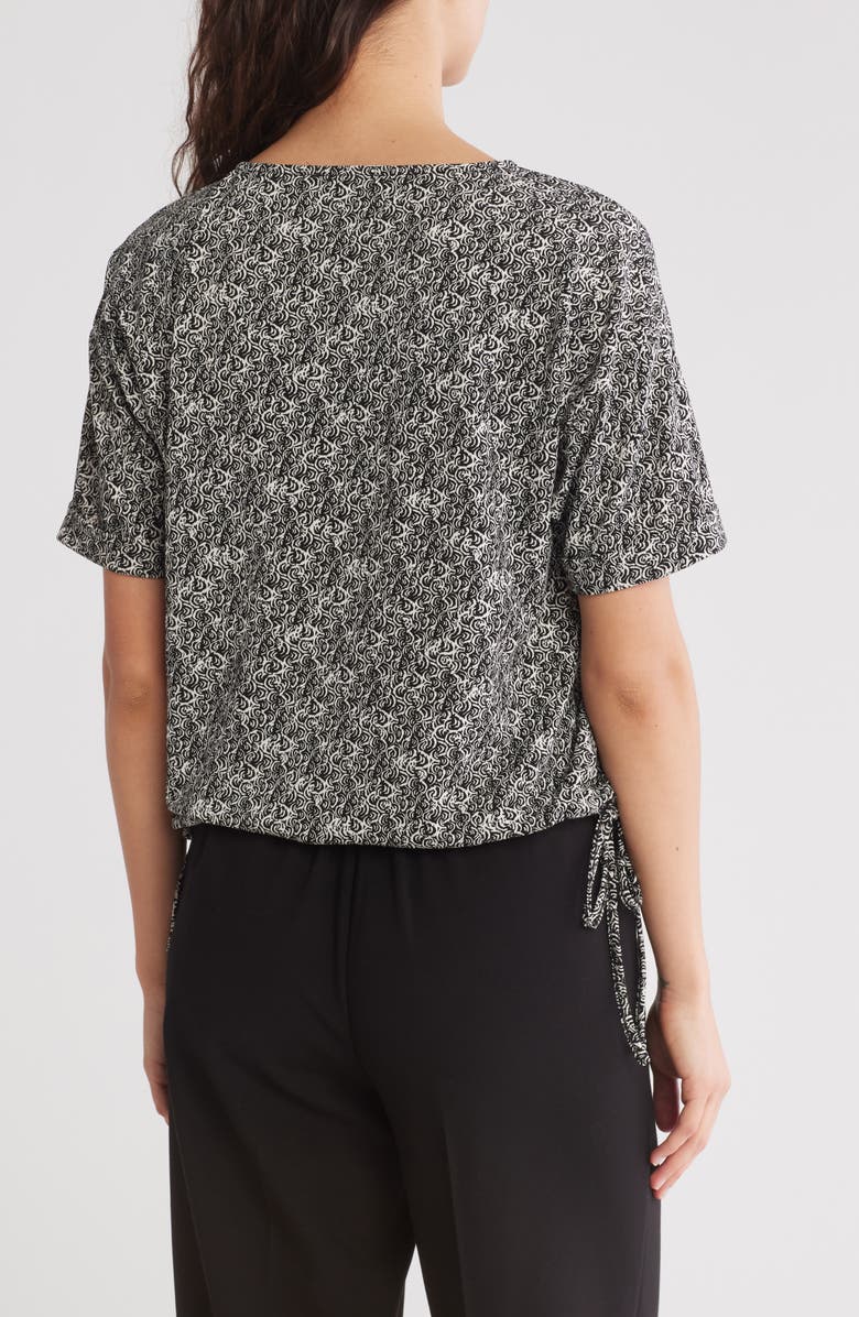 Adrianna Papell Drawstring Waist Blouson Top, Alternate, color, 