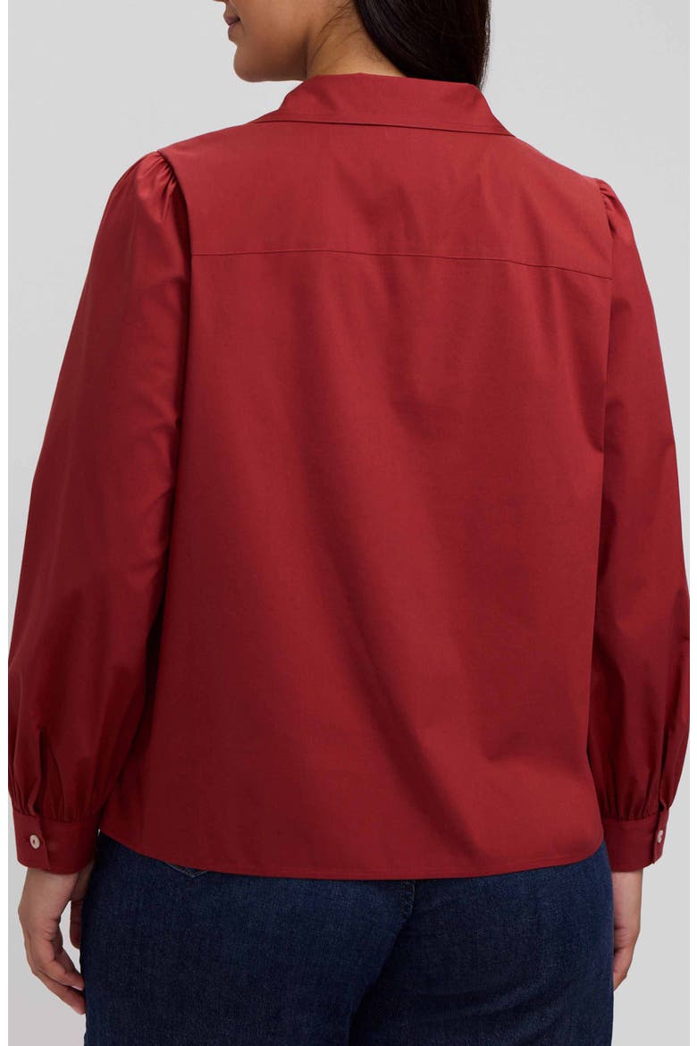 Alix Long Sleeve Popover Top, Alternate, color, CLAY RED