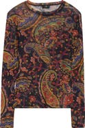 Etro Paisley Fitted Mesh Top