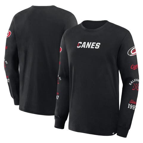 Men's Fanatics Black Carolina Hurricanes Boxed In Legacy Long Sleeve T-Shirt