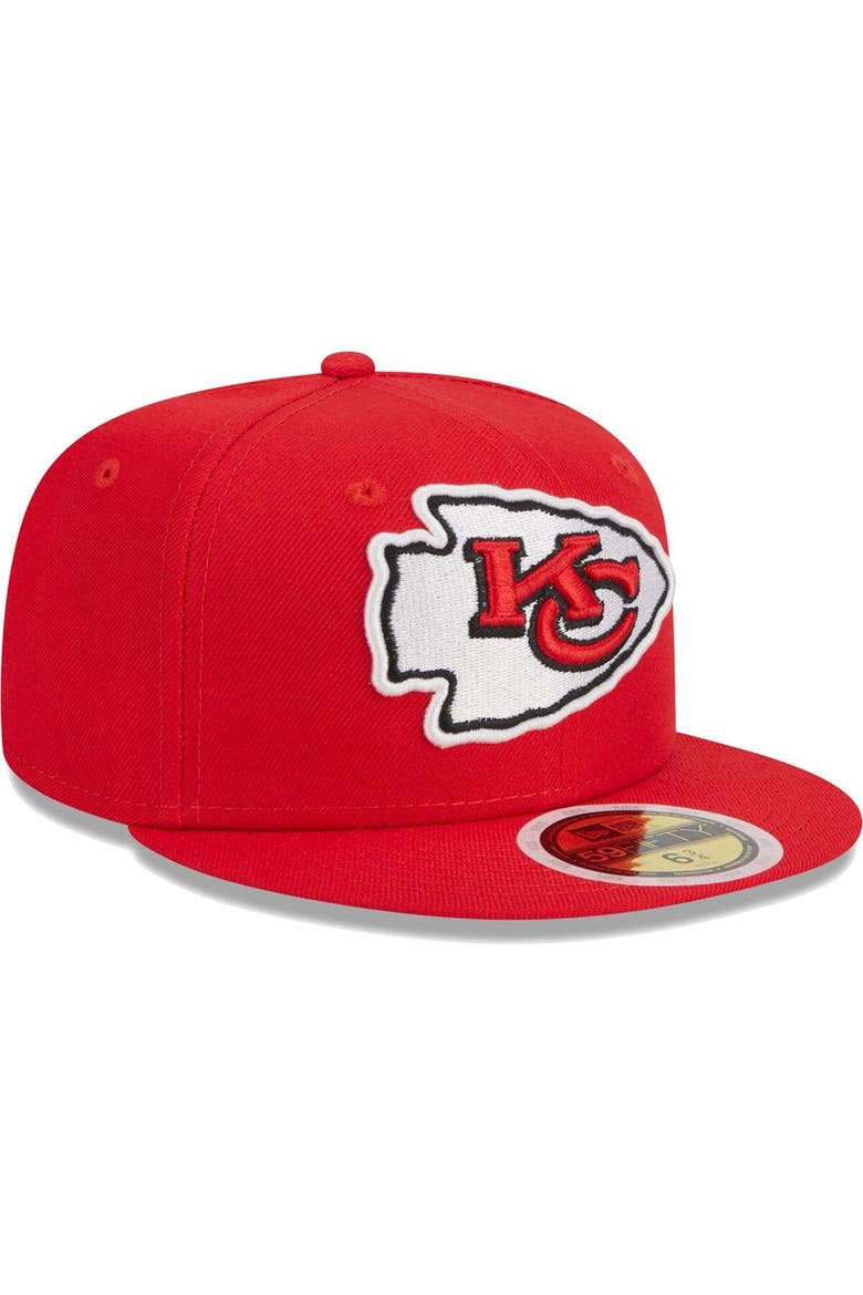 Youth New Era Red Kansas City Chiefs  Main 59FIFTY Fitted Hat, Alternate, color, Red