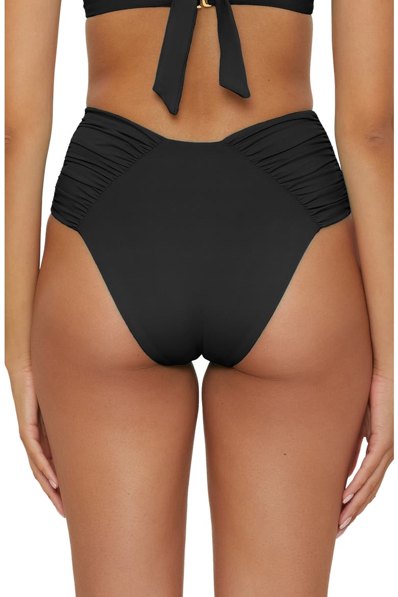 Color Code High Cut Bikini Bottoms, Alternate, color, BLACK