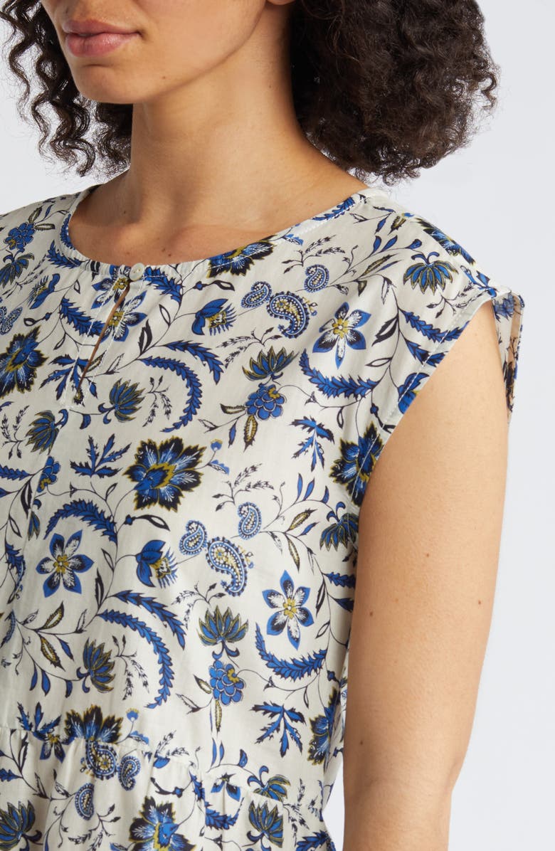 beachlunchlounge Jessa Border Print Cotton Top, Alternate, color, Ibiza Floral