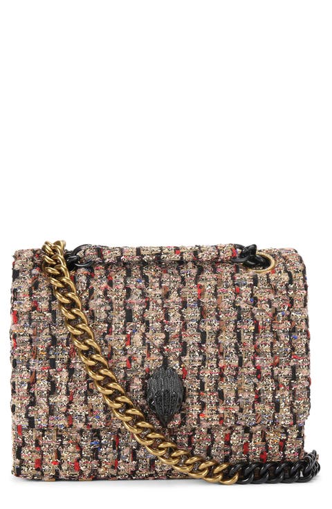Large Kensington Metallic Tweed Shoulder Bag