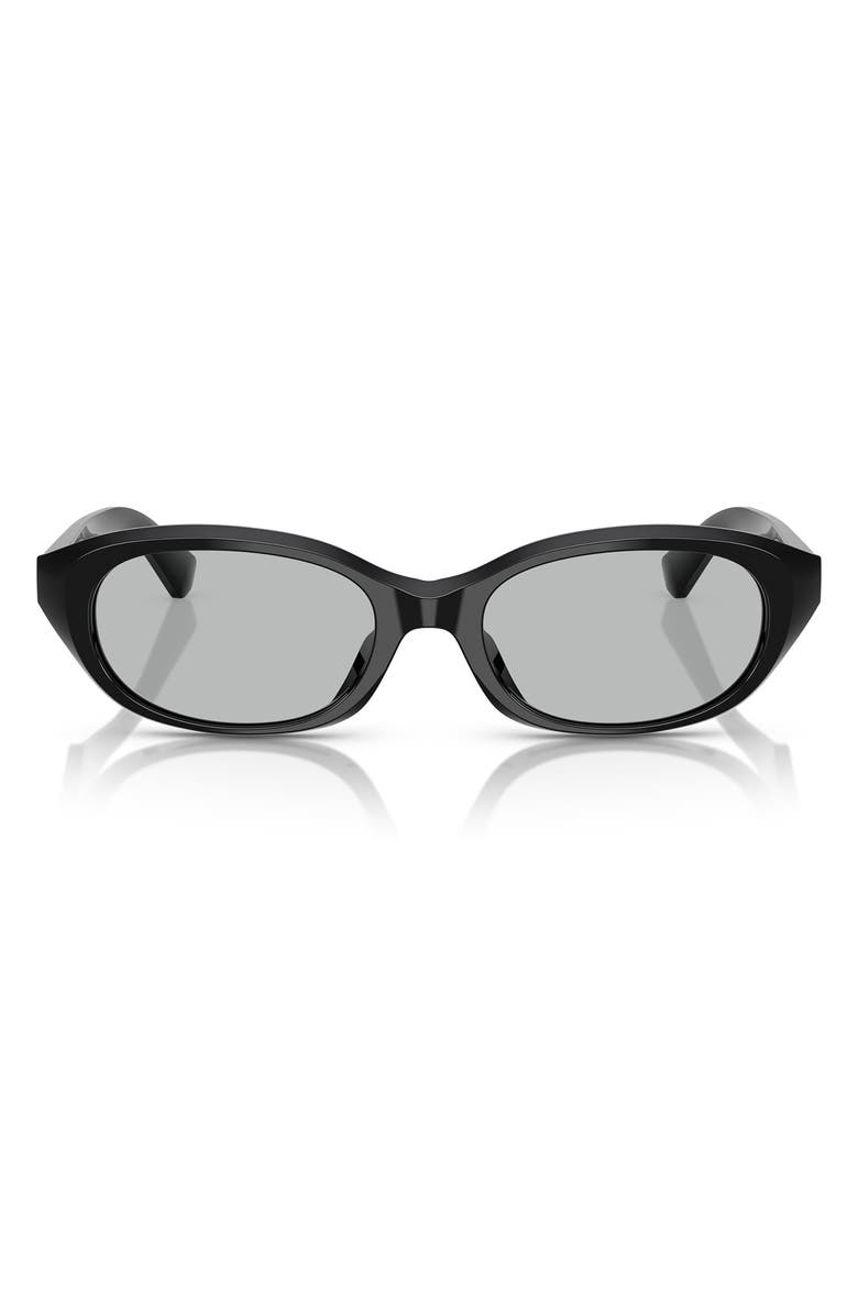 Burberry 55mm Oval Sunglasses, Main, color, Black
