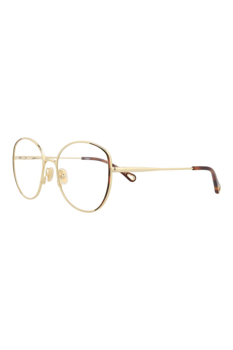 54mm Round Optical Glasses, Alternate, color, GOLD GOLD TRANSPARENT