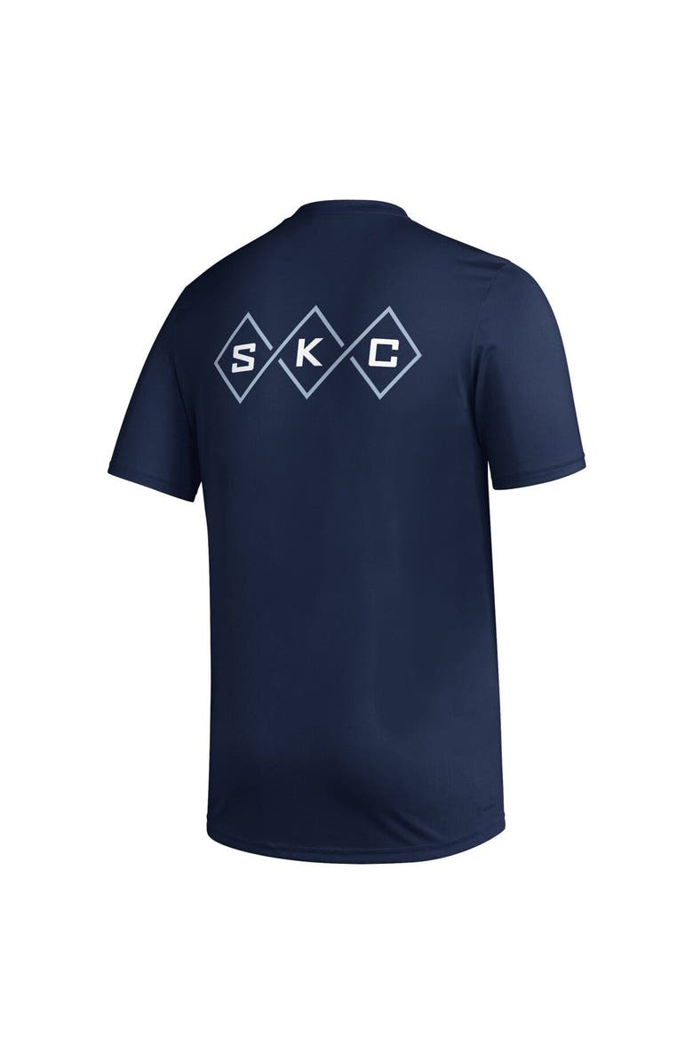 adidas Men's adidas Navy Sporting Kansas City Team Jersey Hook AEROREADY T-Shirt, Alternate, color, Navy