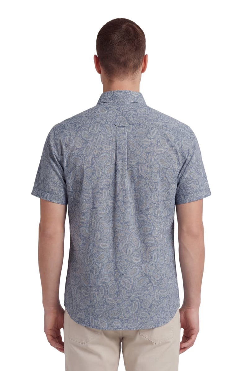 Lords of Harlech Paisley Pile Mens Printed Button Up Shirt, Alternate, color, Paisley Pile Natural