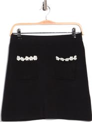 Ellen Tracy Floral Patch Pocket Miniskirt