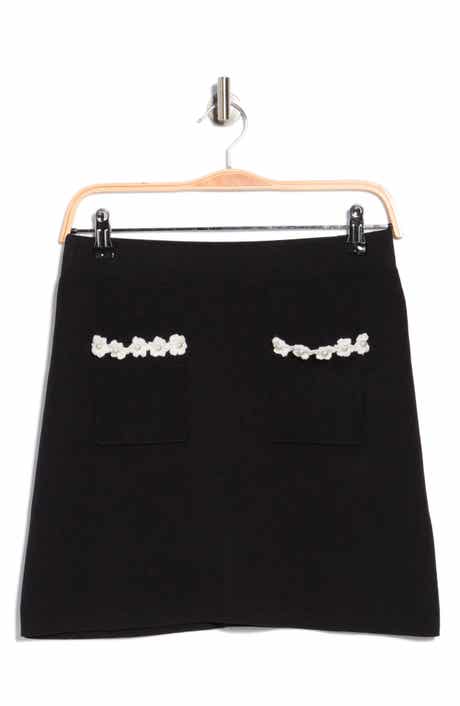 Ellen Tracy Floral Patch Pocket Miniskirt