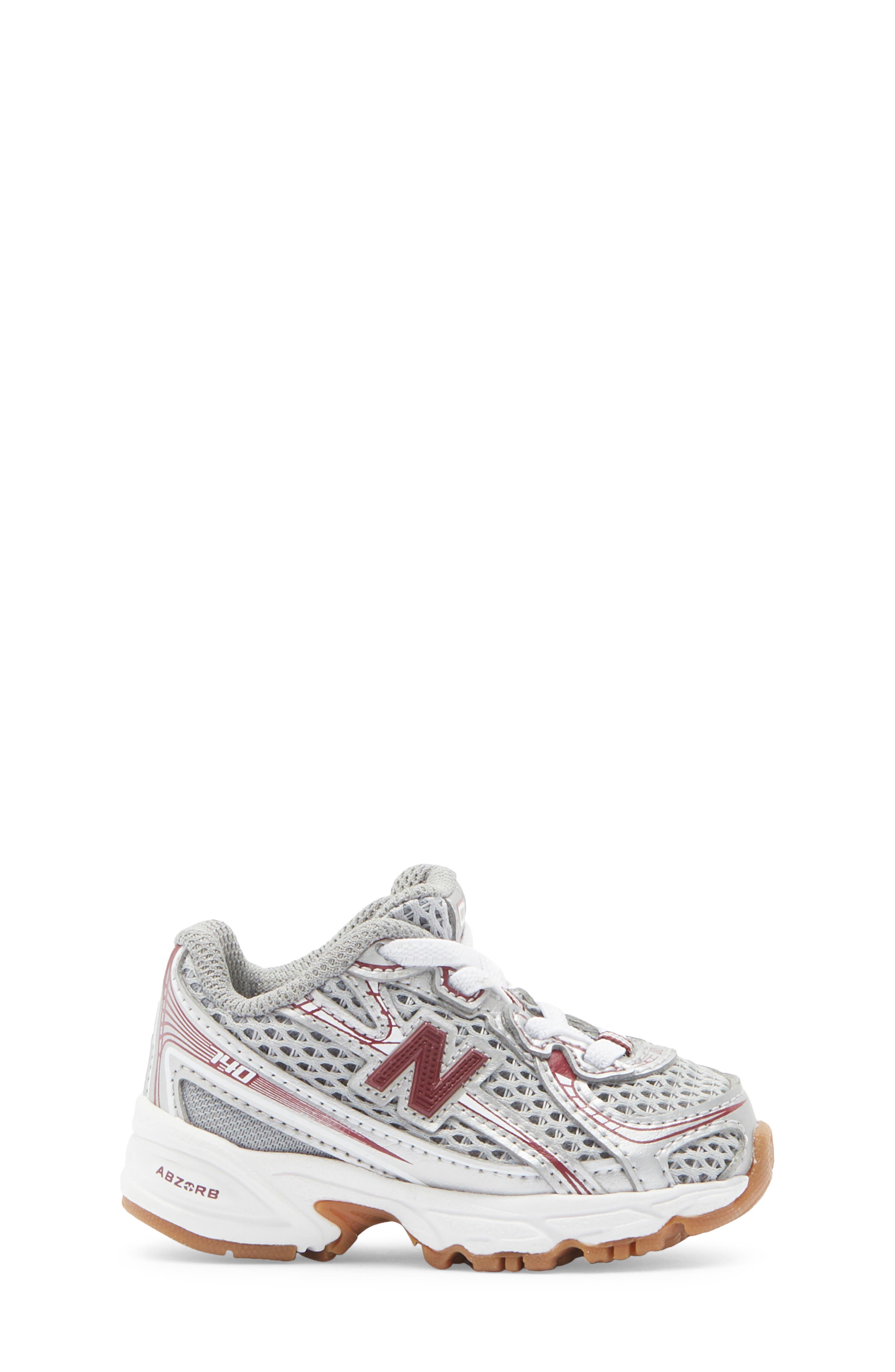 New Balance Kids' 740 Sneaker, Alternate, color, Silver Metallic/ Burgundy