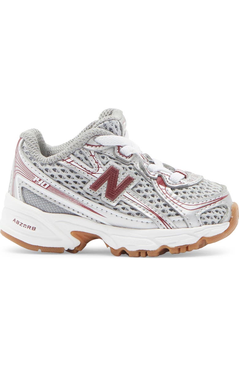 New Balance Kids' 740 Sneaker, Alternate, color, Silver Metallic/ Burgundy