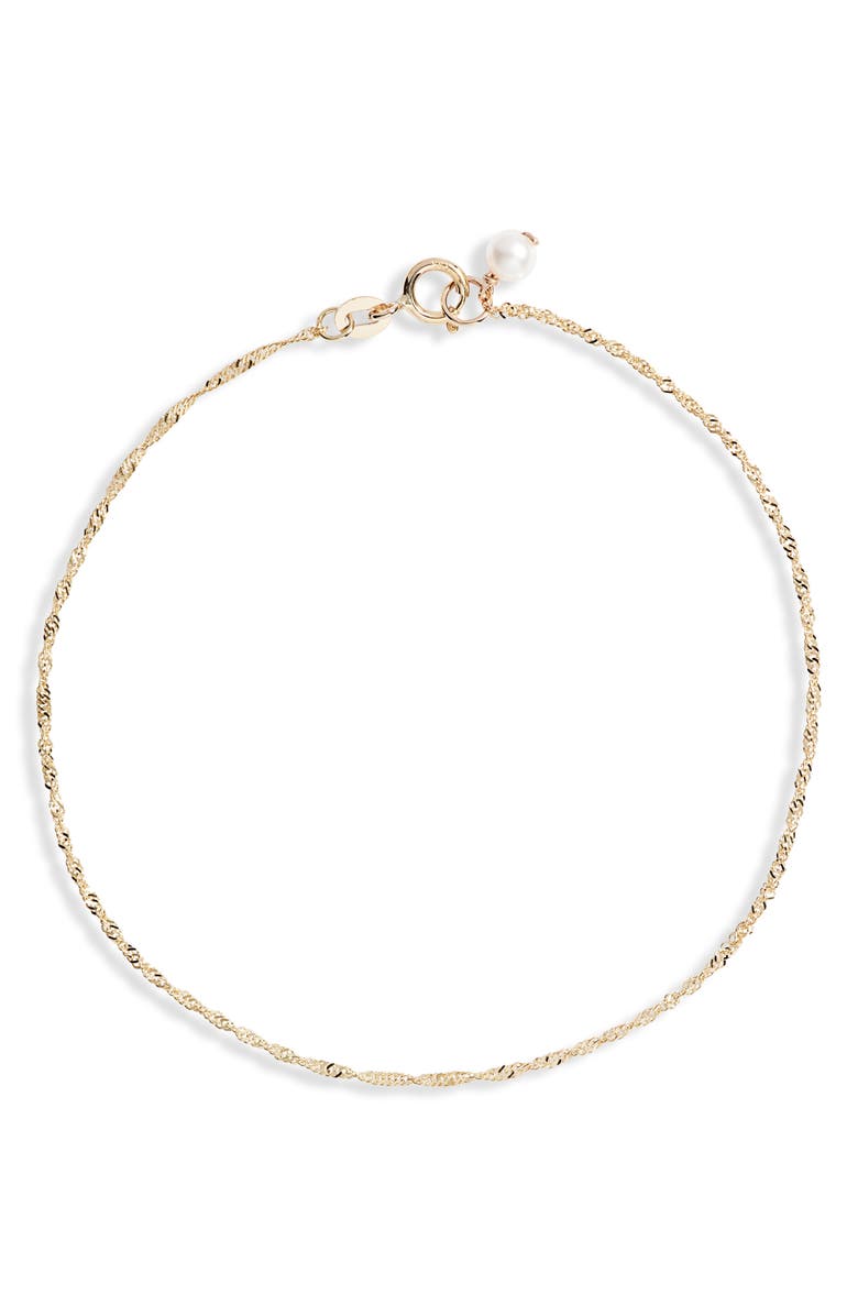 Poppy Finch 14K Gold Shimmer Chain Bracelet, Main, color,