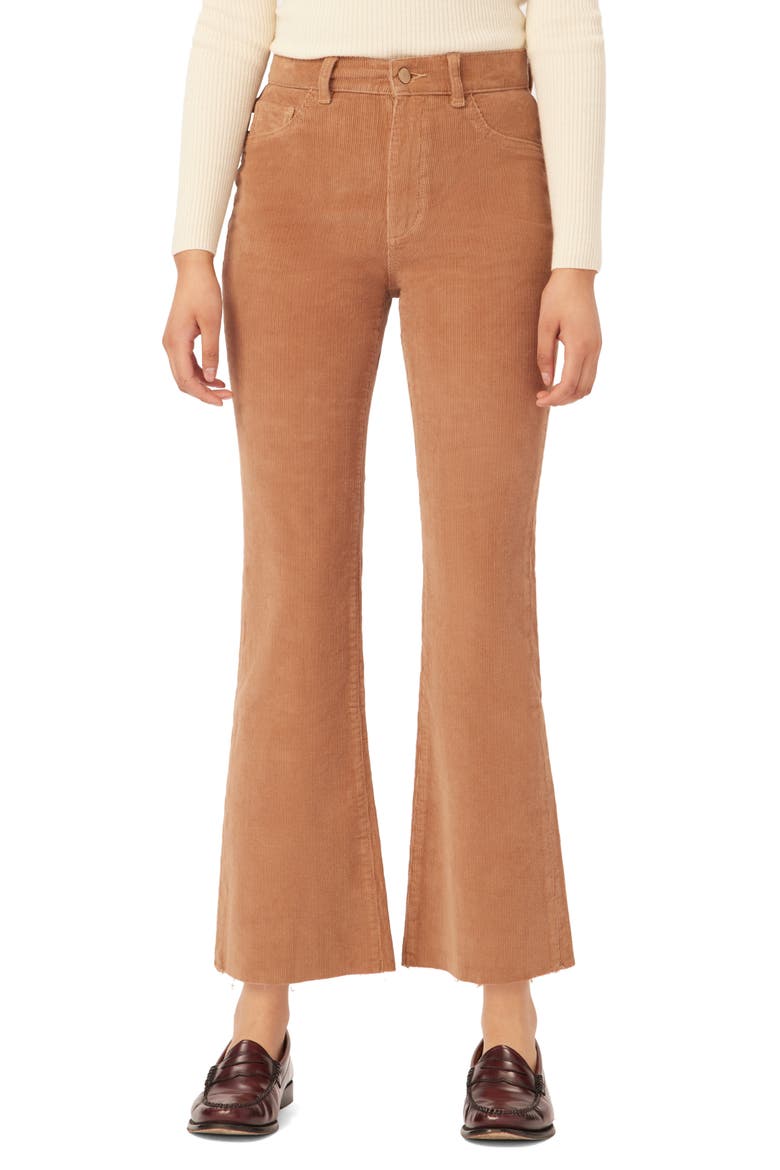 Bridget Instasculpt Corduroy Ankle Bootcut Jeans, Main, color, TEDDY TAUPE CORDUROY