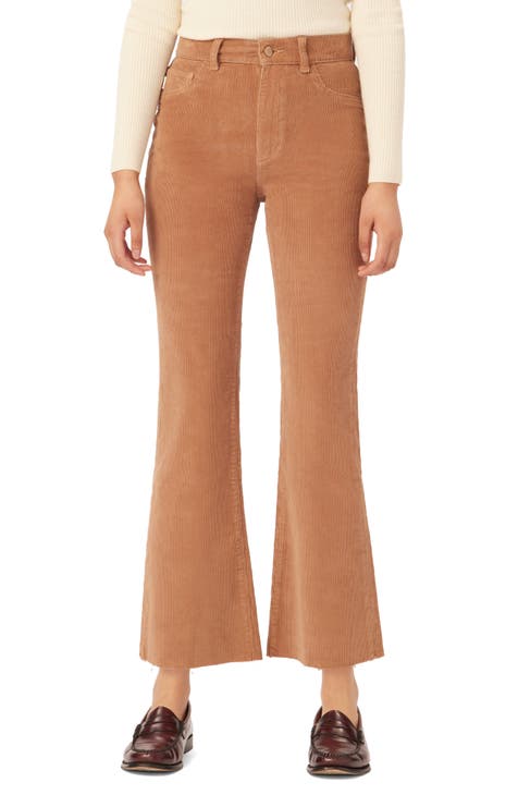 Bridget Instasculpt Corduroy Ankle Bootcut Jeans (Teddy Taupe Corduroy)