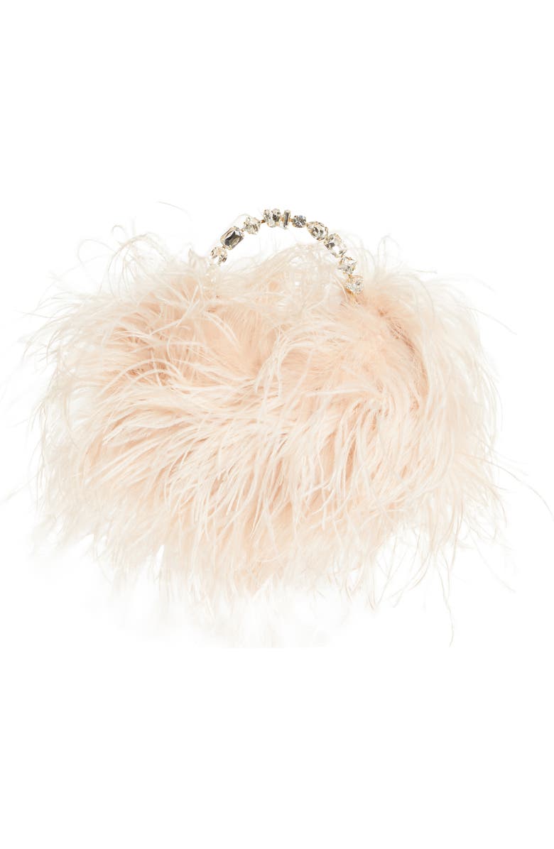 L’alingi Taliyah Feather Top Handle Bag, Main, color, Beige