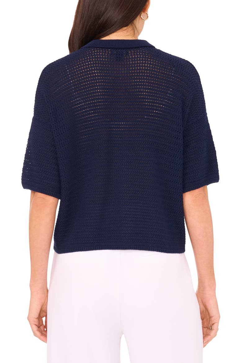 Cotton Short Sleeve Cardigan, Alternate, color, CLASSIC NAVY