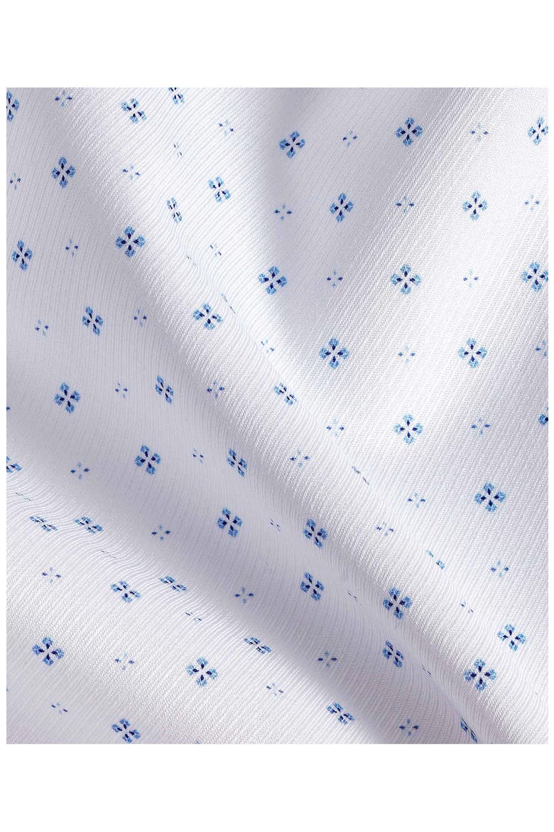 Regular Fit Neat Cotton Dobby Dress Shirt, Alternate, color, WHITE/ BLUE