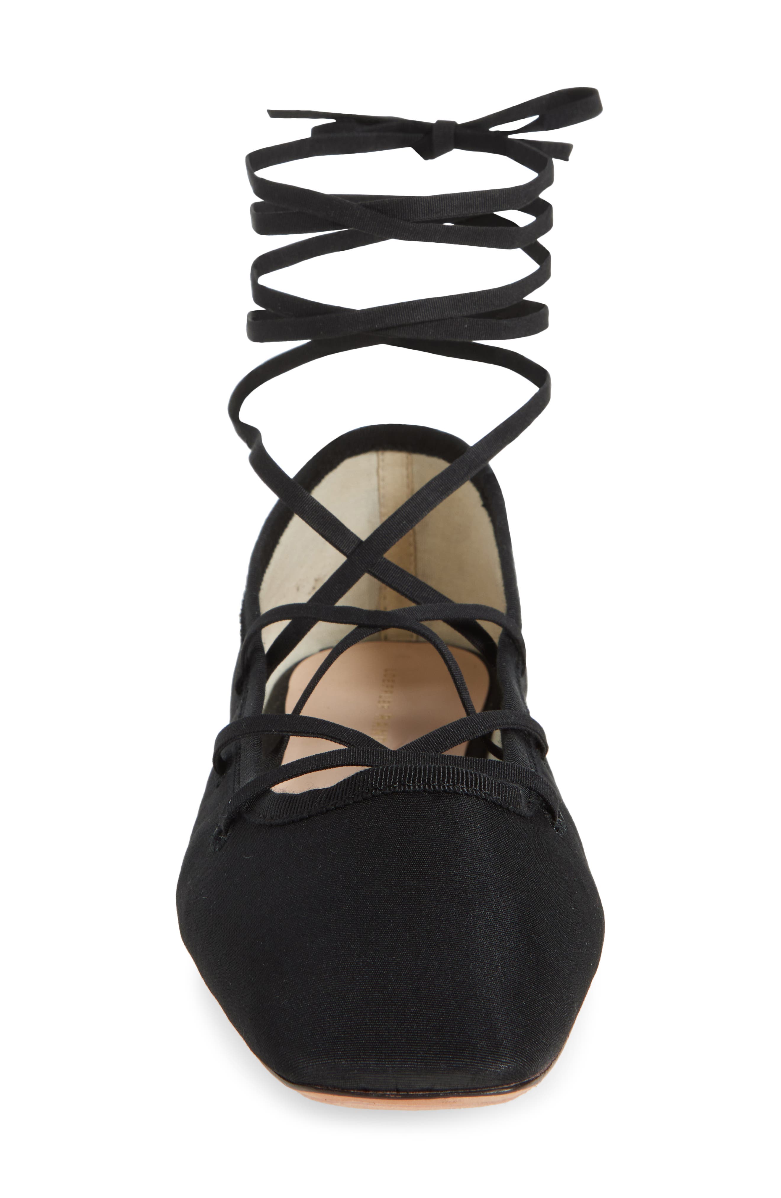 Loeffler Randall Louisa Ankle Wrap Ballet Flat, Alternate, color, Black