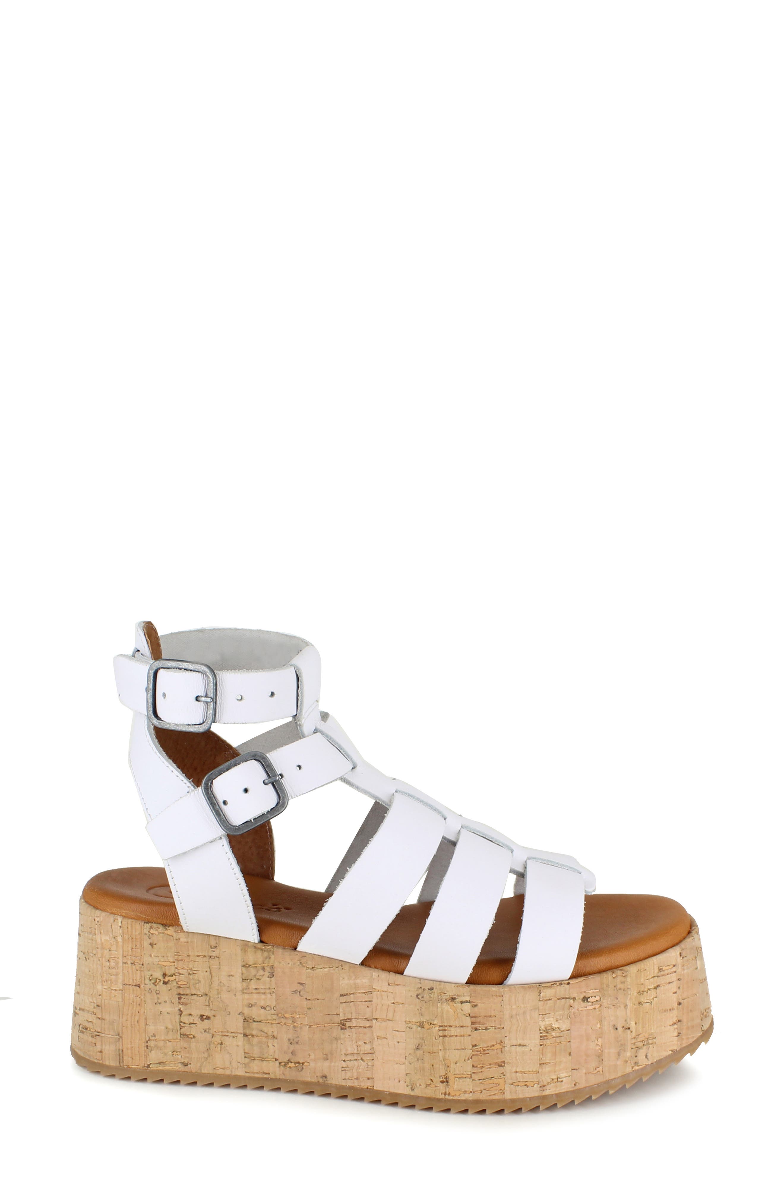 Candie's Moramy Ankle Strap Platform Sandal, Alternate, color, White