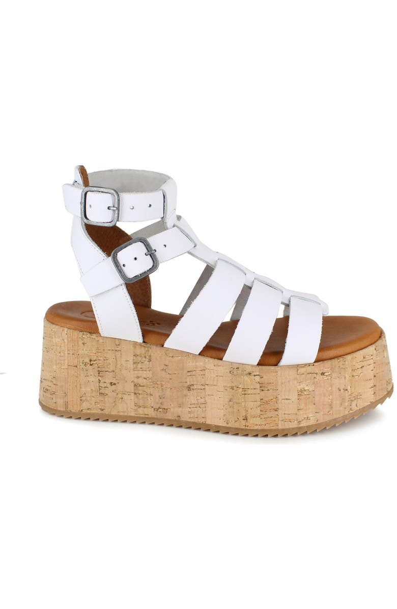 Candie's Moramy Ankle Strap Platform Sandal, Alternate, color, White