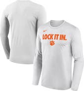 Nike Men's Nike  White Clemson Tigers 2026 On-Court Bench Long Sleeve T-Shirt