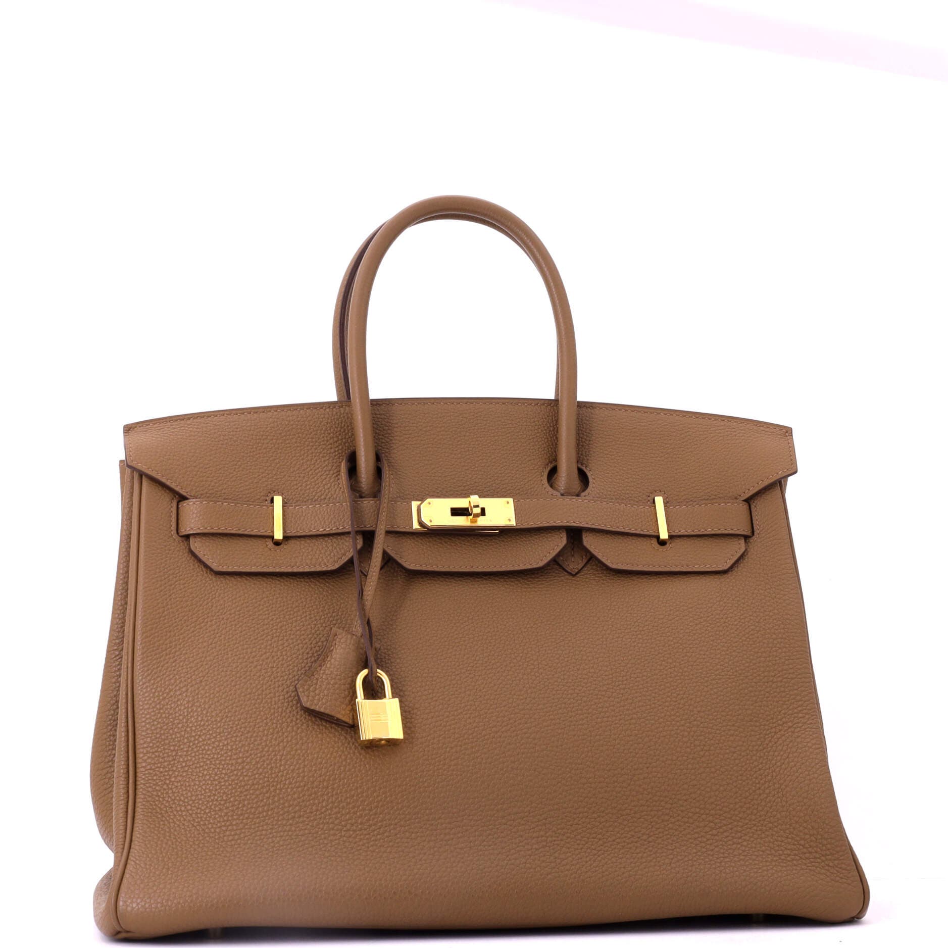 Pre-Owned Hermes Birkin Handbag Brown Togo with Gold Hardware 35, Alternate, color, Alezan