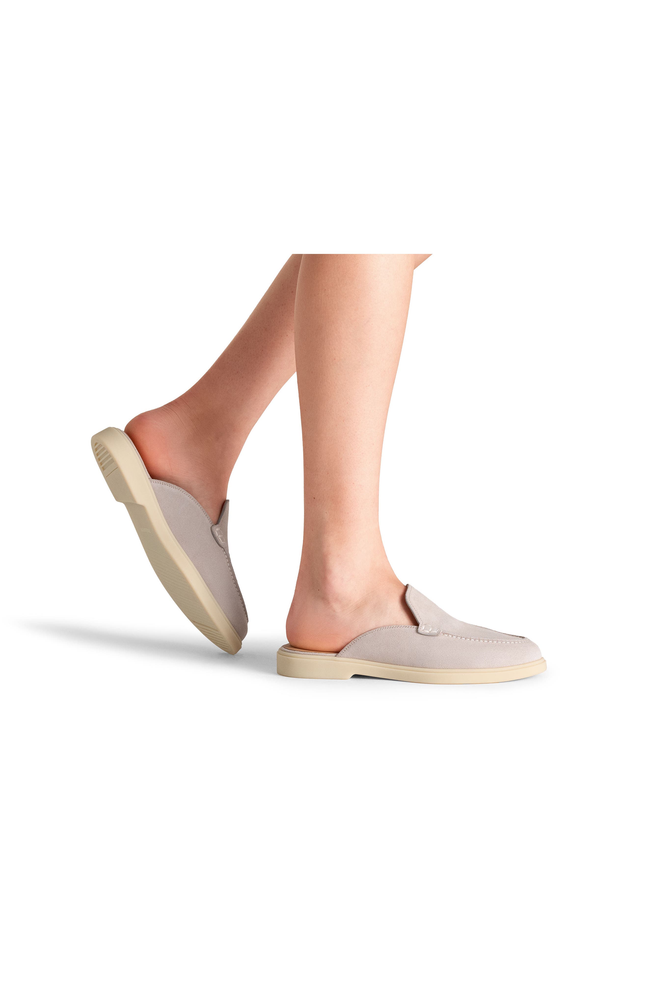 Magnanni Sophie Leather Mule, Alternate, color, Bone Suede