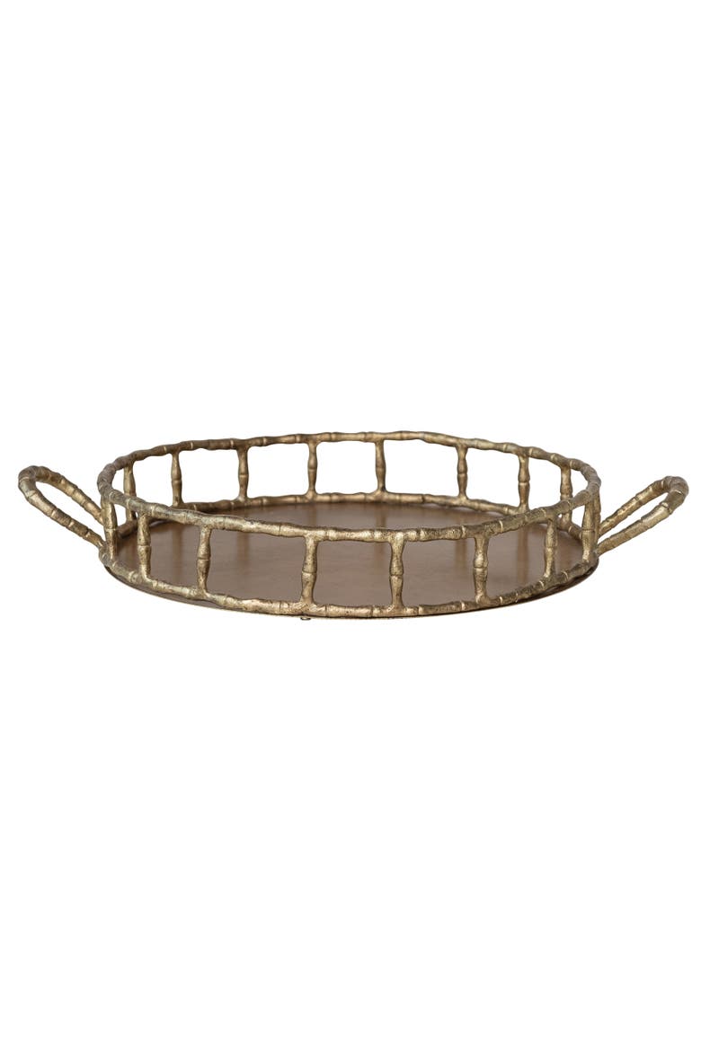 Tray with Handles, Main, color, Brass