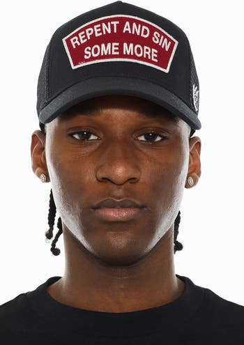 Repent & Sin Mesh Back Trucker Hat