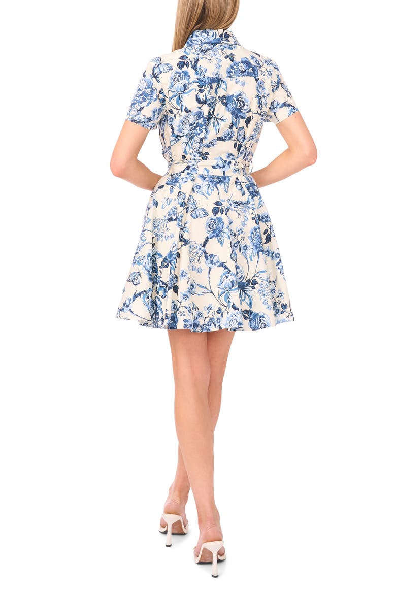 Roma Floral Print Shirtdress, Alternate, color, VANILLA ICE