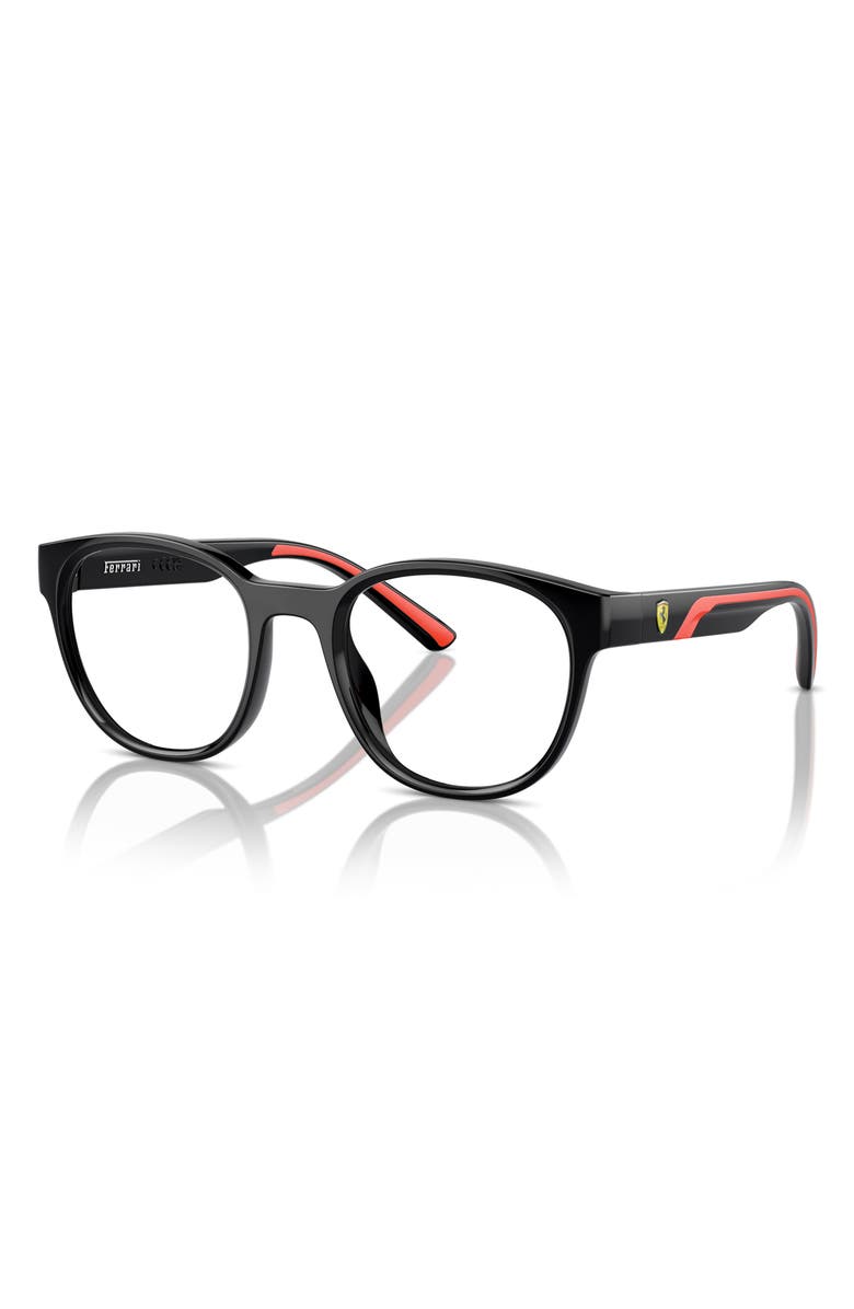 Scuderia Ferrari 50mm Small Phantos Optical Glasses, Alternate, color, Black / Demo Lens