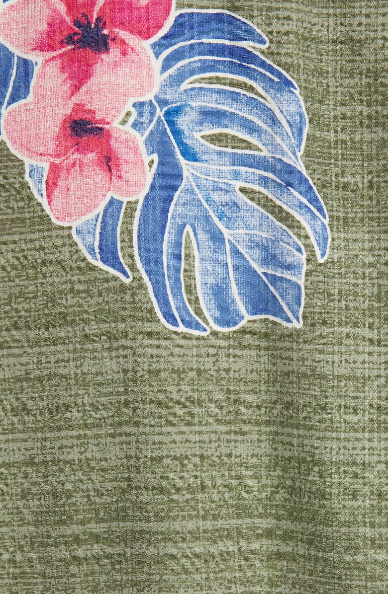 Tommy Bahama Blooms Adrift Short Sleeve Silk Blend Button-Up Camp Shirt, Alternate, color, 