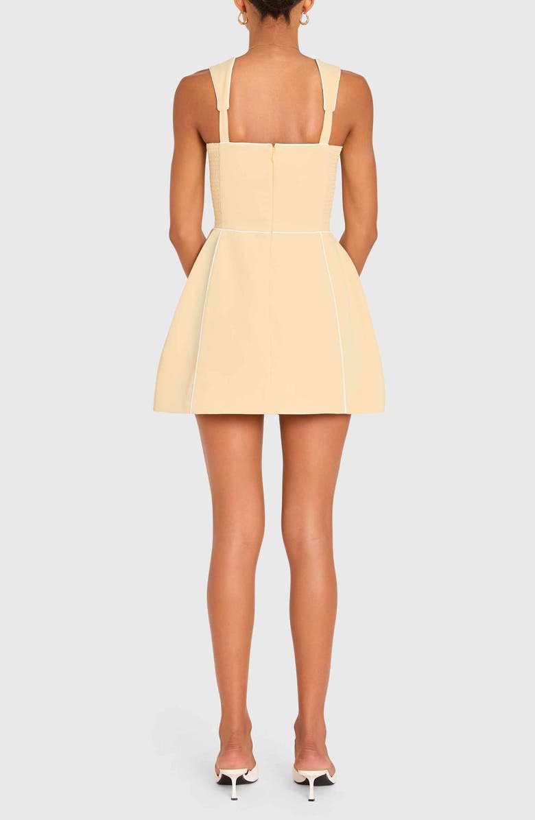 Amanda Uprichard Baylee Skirted Romper, Alternate, color, Cornsilk/ Ivory