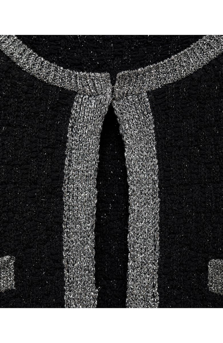 MANGO Metallic Knit Jacket, Alternate, color, 