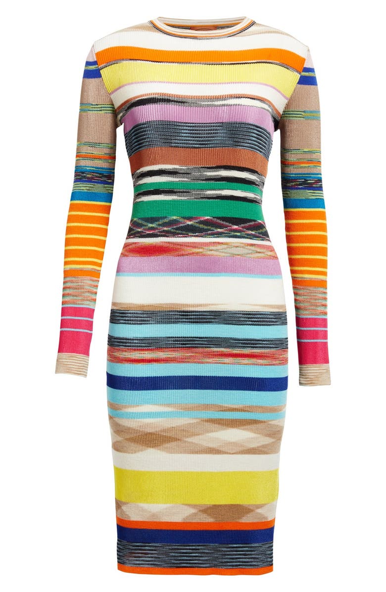 Missoni Stripe Rib Knit Sheath Dress, Alternate, color, 
