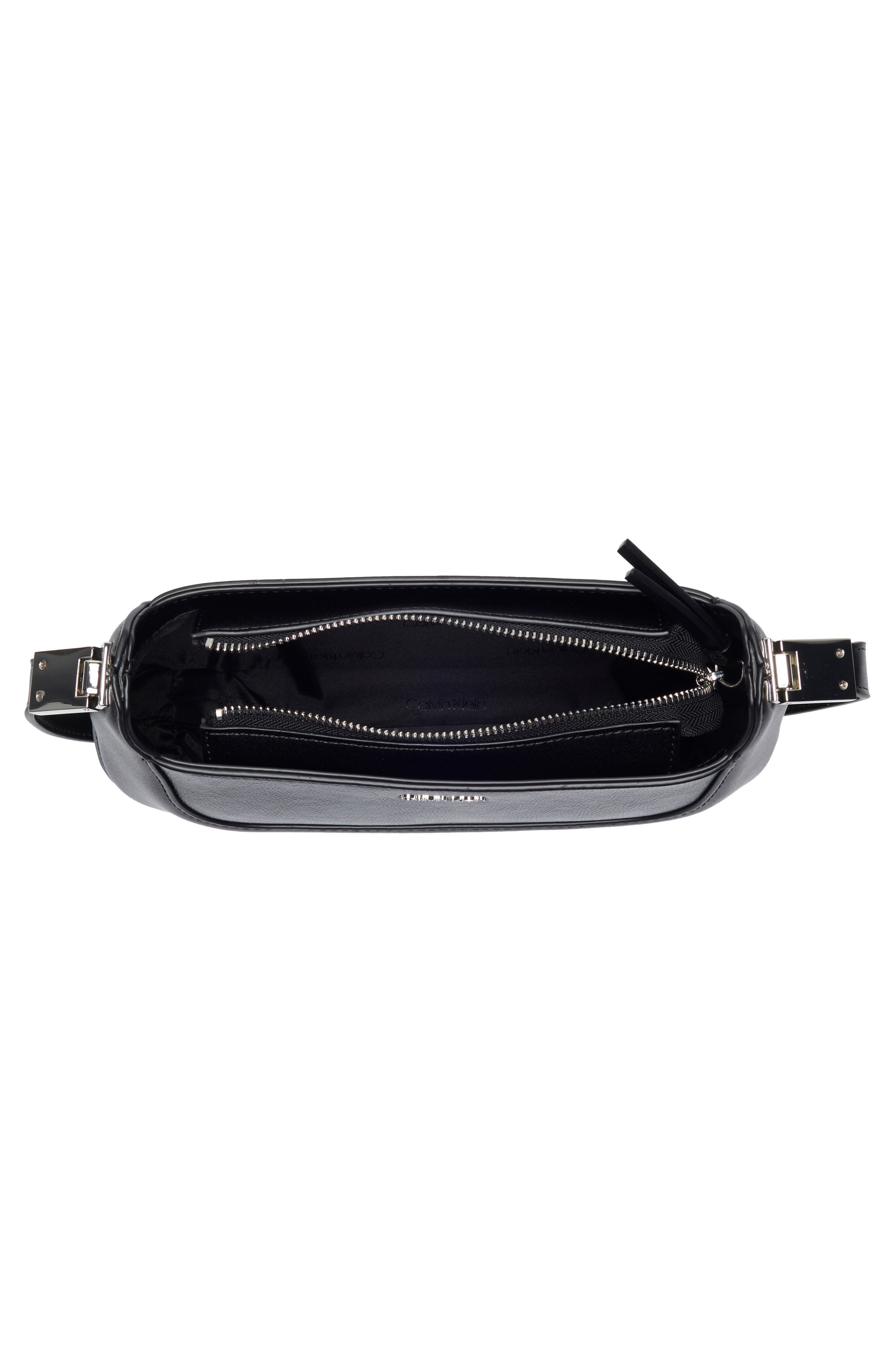 Calvin Klein Nori Shoulder Bag, Alternate, color, Black/ Silver